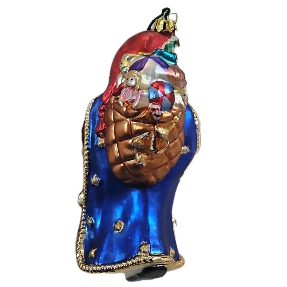 Vintage BK Collectible Glass Christmas Ornament Santa 8 in - Picture 4 of 7